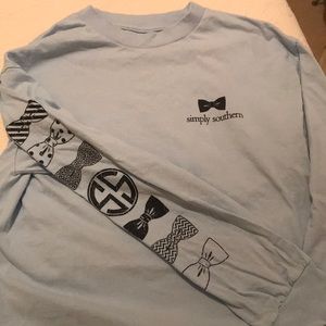 Simply Southern Long sleeve blue shirt